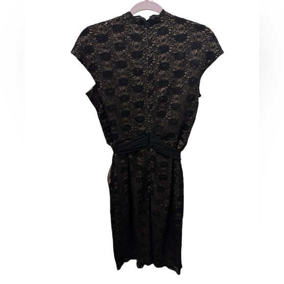 Alex Evenings Lace Tie Waist Midi Dress Pockets Size 8 - Picture 3 of 6